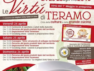 Le Virtù di Teramo Città Della Grande Cucina Dal 24 al 26 Aprile a Teramo
