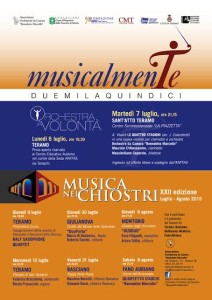 Musicalmente 2015 e Musica nei chiostri dal 6/07 al 8/08 
