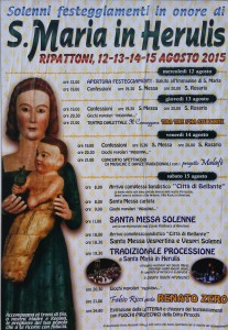 Festa in Onore di S. Maria in Herulis dal 12 al 15 agosto Ripattoni