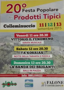 FESTA POPOLARE DEI PRODOTTI TIPICI 11-13 SETTEMBRE Colleminuccio