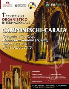 ° CONCORSO ORGANISTICO INTERNAZIONALE "CAMPONESCHI-CARAFA" 