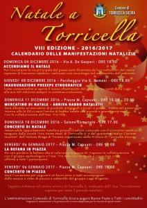 NATALE A TORRICELLA SICURA dal 01/12/2016 al 08/01/2017