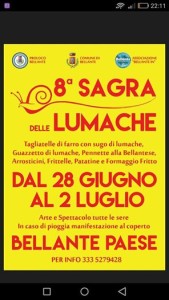 Bellante - Sagra Delle Lumache E Tagliatelle Di Farro dal 28/06 al 2/07/2017 