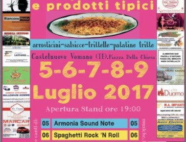 Castelnuovo Vomano - SAGRA DELLA CHITARRA  con pallottine e prodotti tipici dal 5 al 9 luglio 2017