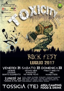 Tossicia - TOXICITY ROCK FESTIVAL dal 21 al 24 luglio 2017
