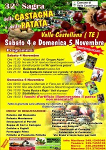 Valle Castellana - SAGRA DELLA CASTAGNA e DELLA PATATA 4-5 novembre 2017