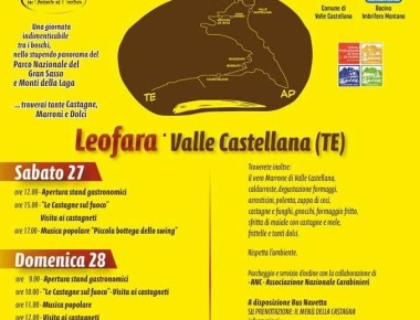 LEOFARA DI VALLE CASTELLANA -FESTA DELLA CASTAGNA dal 27\10 al 28\10\2018