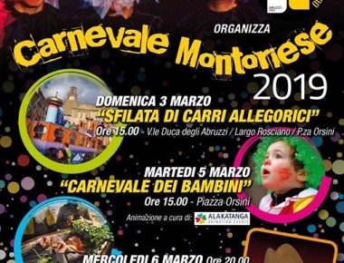 MONTORIO AL VOMANO – Carnevale Montoriese dal 03 al 06 Marzo 2019